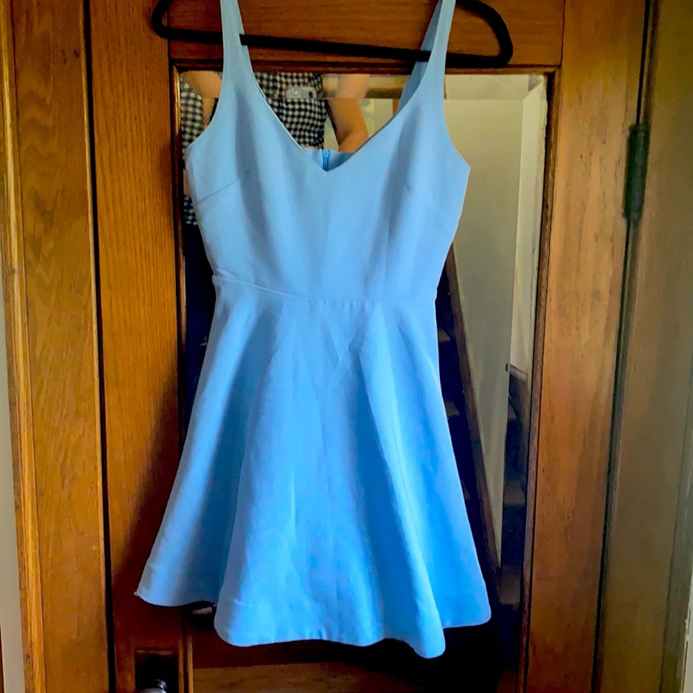 Sky blue skater dress